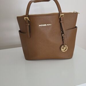 Michael Kors Brown Leather Tote Bag